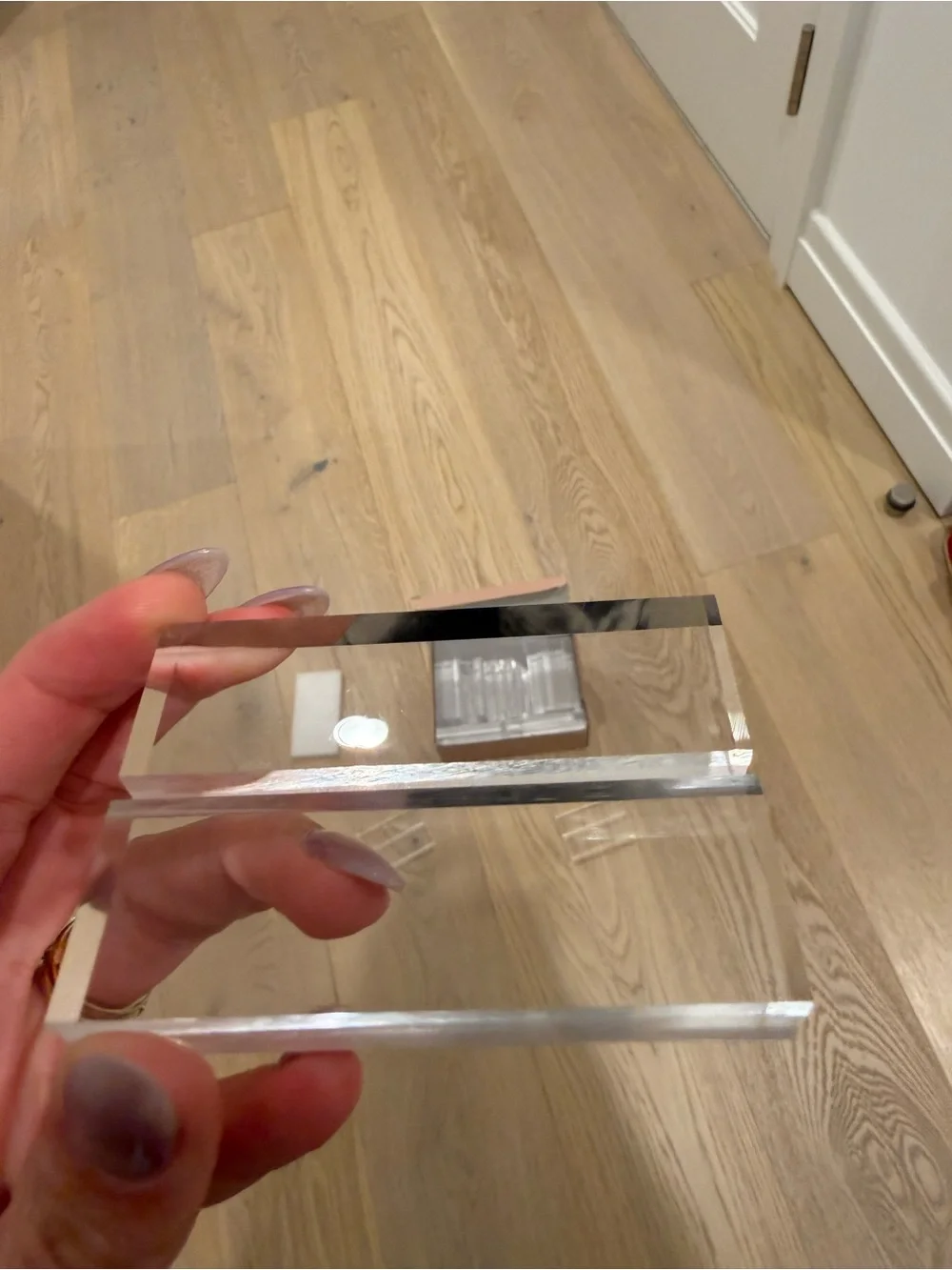 Acrylic clear sign holders - 3 inch with 3mm slot